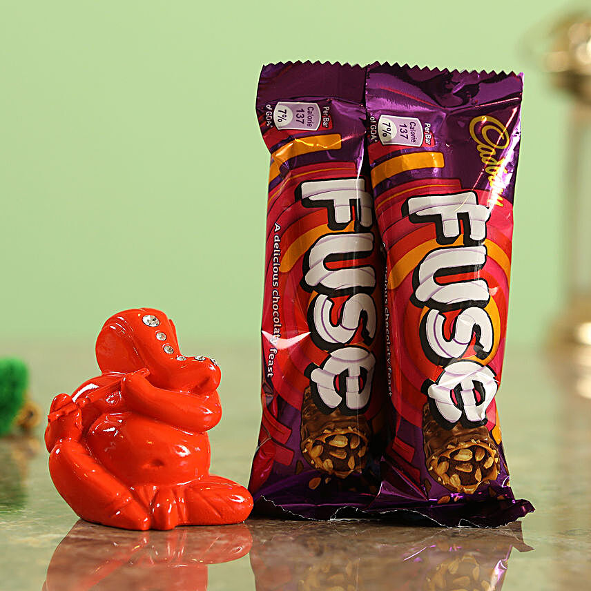 Cadbury Fuse Chocolate Bars & Orange Ganesha Idol Combo