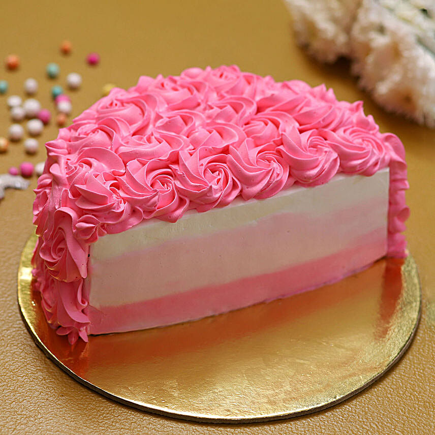 Buy Send Pink Fantasy Half Cake 1 Kg Online Ferns N Petals