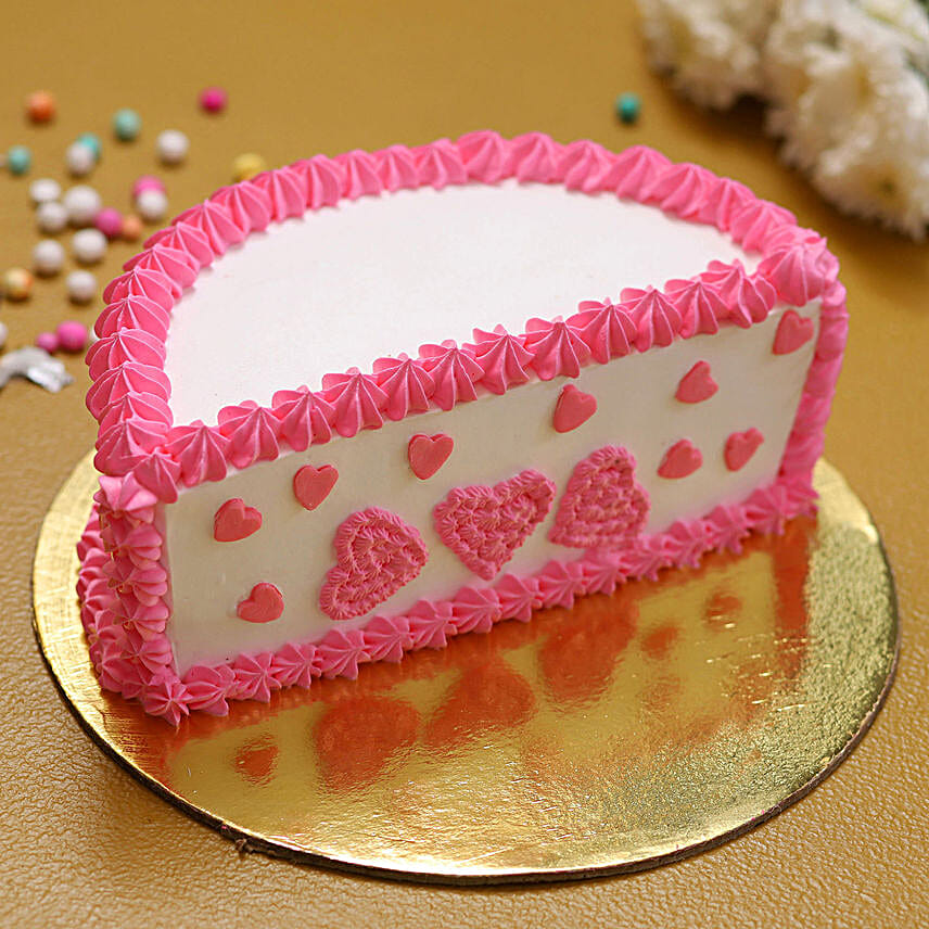 Buy Send Cute Hearts Half Cake 500 Gms Online Ferns N Petals Buy Send Cute Hearts Half Cake 500 Gms Online Ferns N Petals