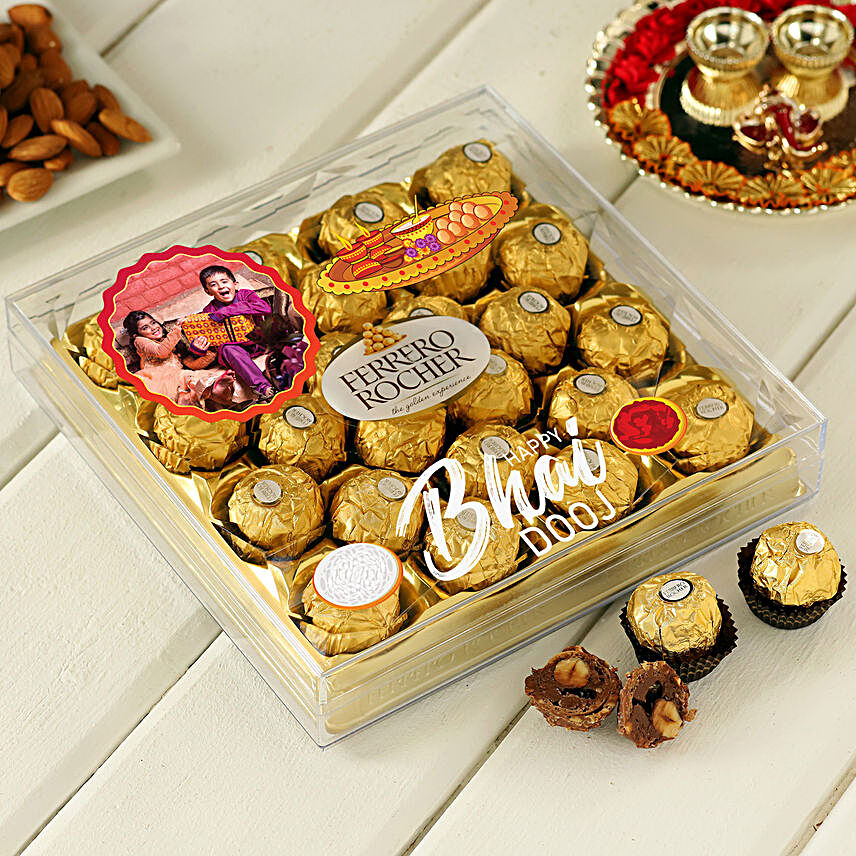 Bhai Dooj Tradition Personalised Ferrero Rocher Box