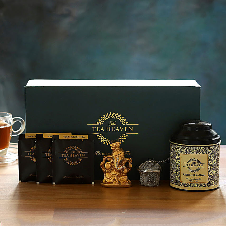 The Tea Heaven Gift Hamper & Ganesha Idol
