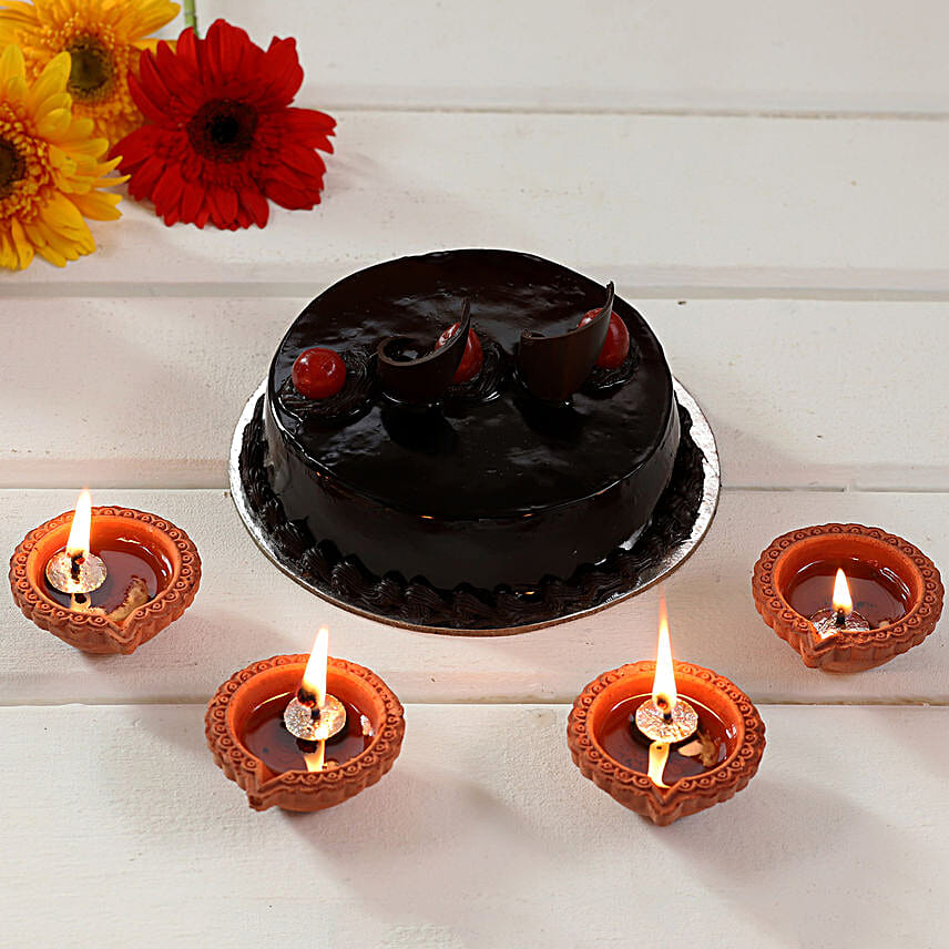 Clay Diyas Chocolate Truffle Cake Eggless 1 Kg