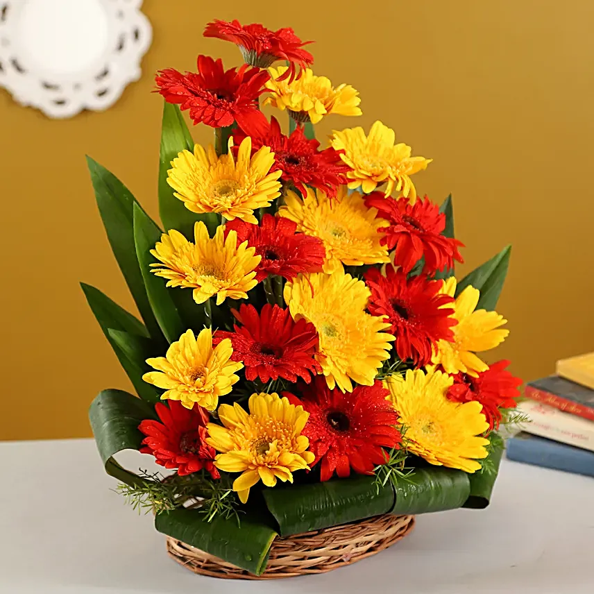 Beautiful Red & Yellow Gerberas Arrangement