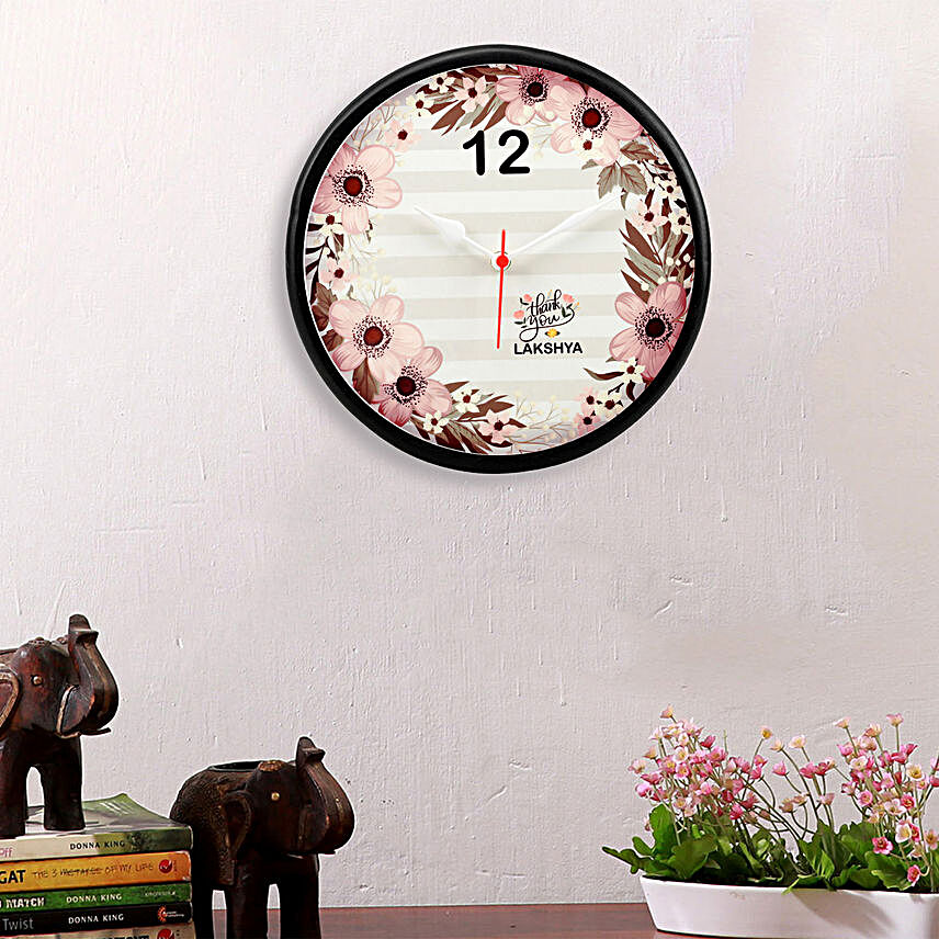 Lilac Dreams Personalised Wall Clock