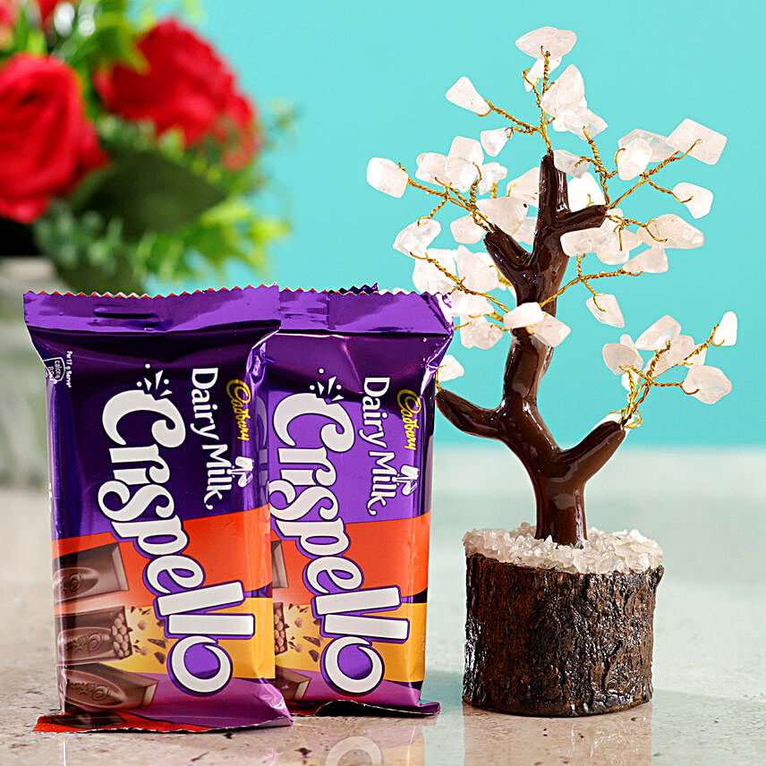 Rose Quartz Wish Tree & Cadbury Crispello