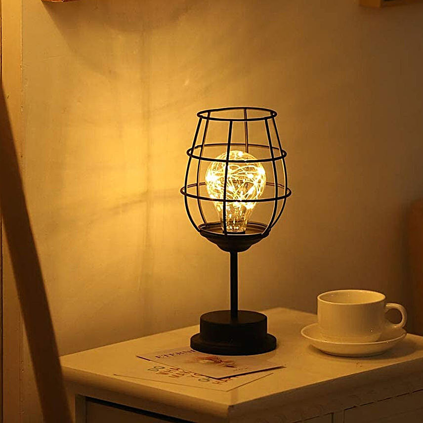 Wine Glass LED Night Lamp (Hollow Iron)
