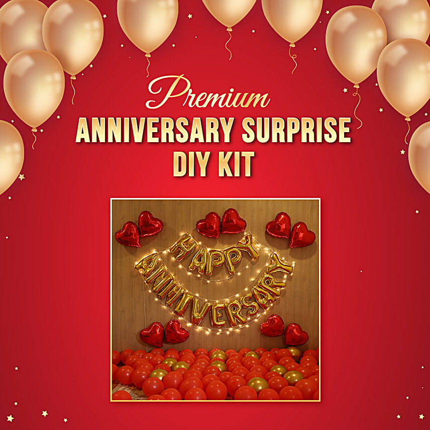 Happy Anniversary Premium Balloon Kit For Couple
