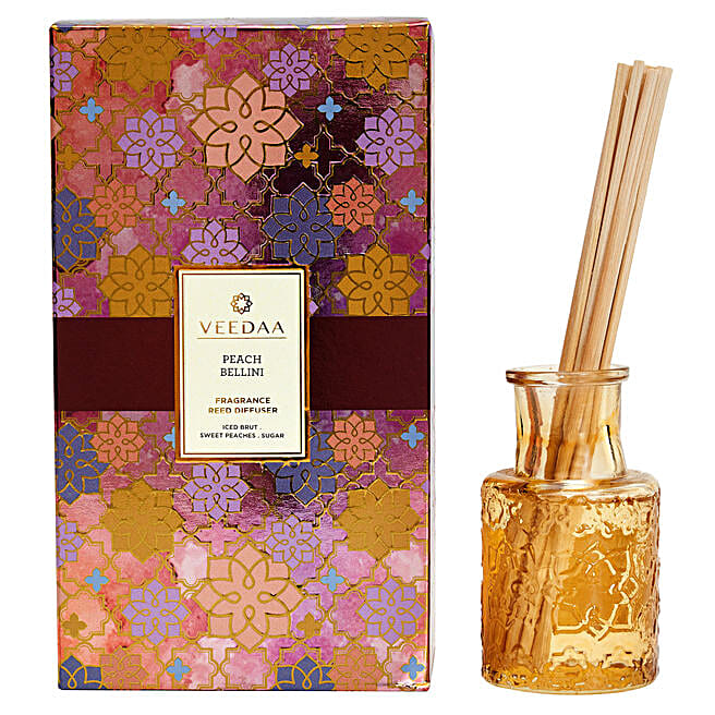 Buy/Send Veedaa Peach Bellini Classic Reed Diffuser Online- FNP