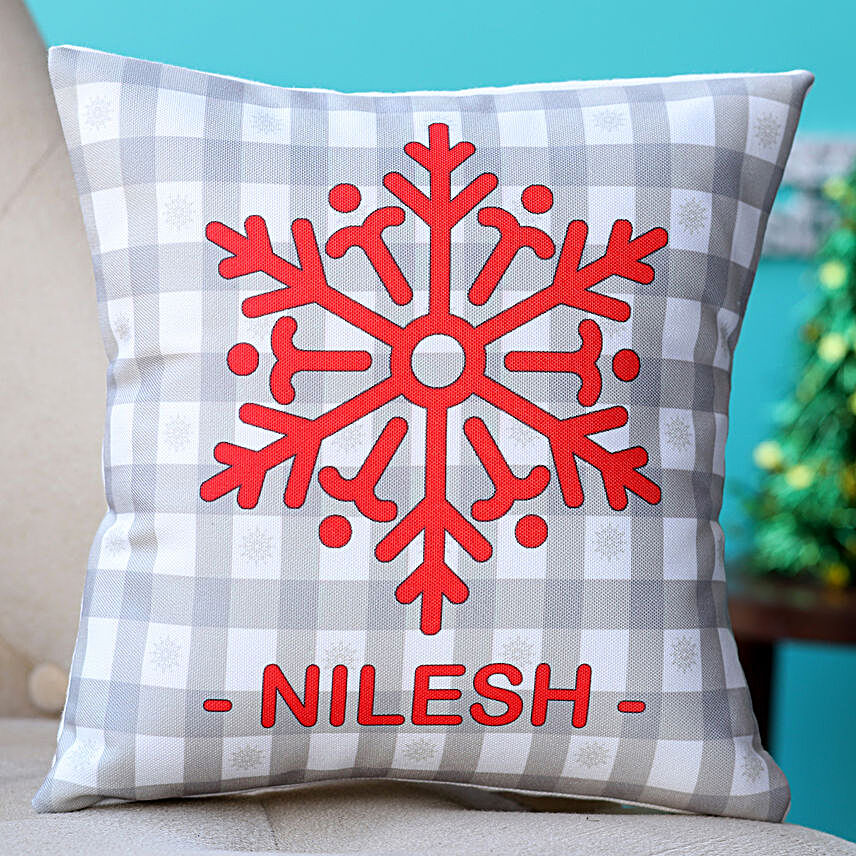 Personalised Snow Flake Cushion