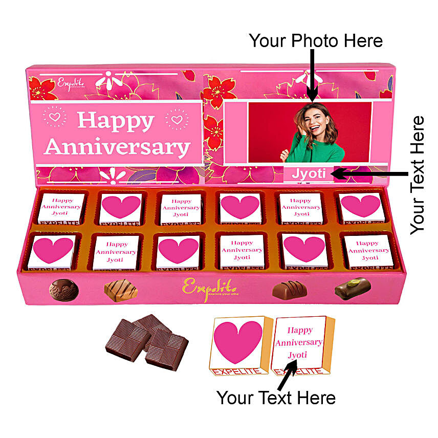 Personalised Anniversary Chocolate Box For Wife