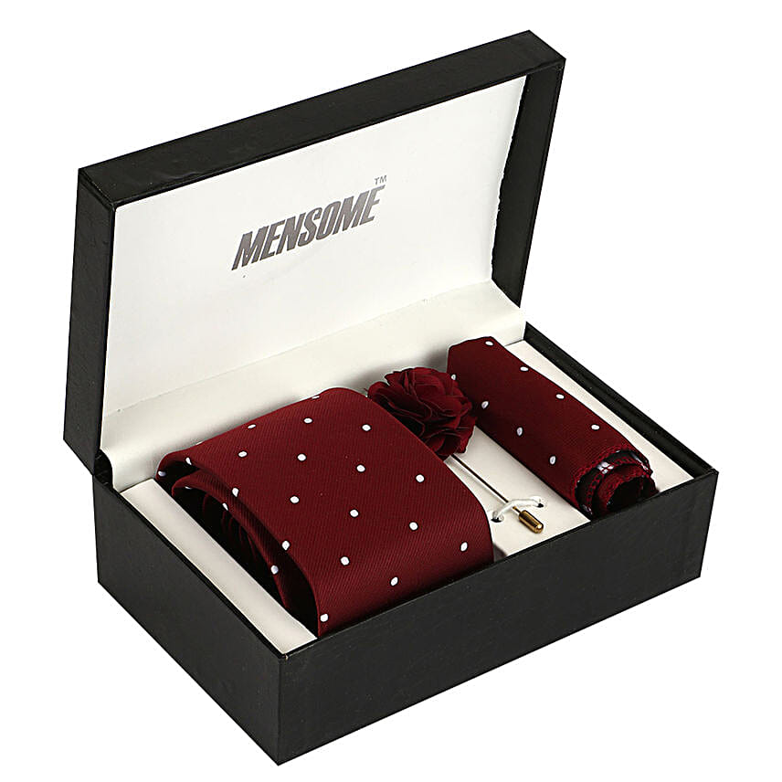 Neck Tie Gift Set- Maroon