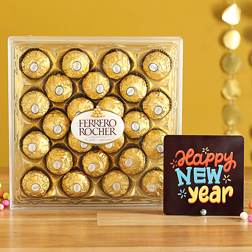 New Year Wishes Table Top Ferrero Rocher Chocolate Box