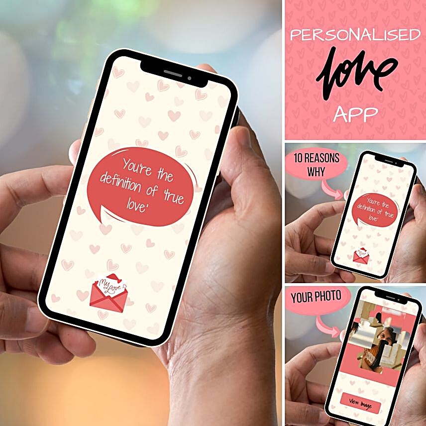 Personalised I Love You APP With Scratch Card