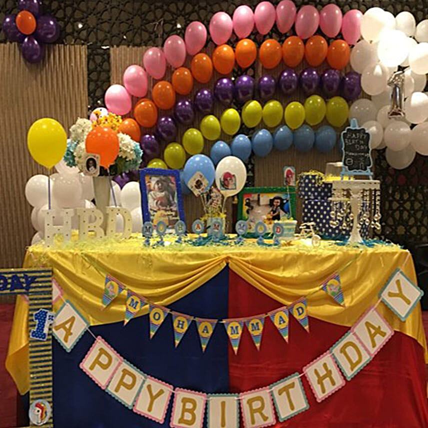 Rainbow Theme Birthday Decor