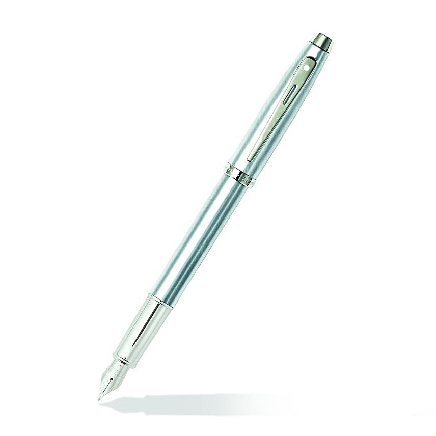Sheaffer 9306 Gift 100 Fountain Pen Medium – Brushed Chrome