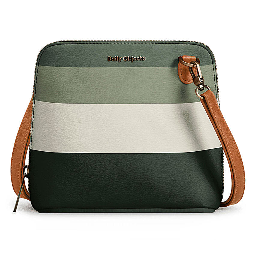 DailyObjects Green Quad - Trapeze Crossbody Bag