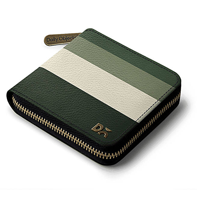 Buy/Send DailyObjects Green Quad Zip Wallet Online- FNP