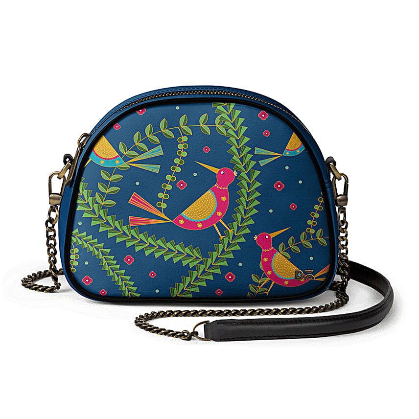 DailyObjects Teal Birds- Arch Crossbody Bag