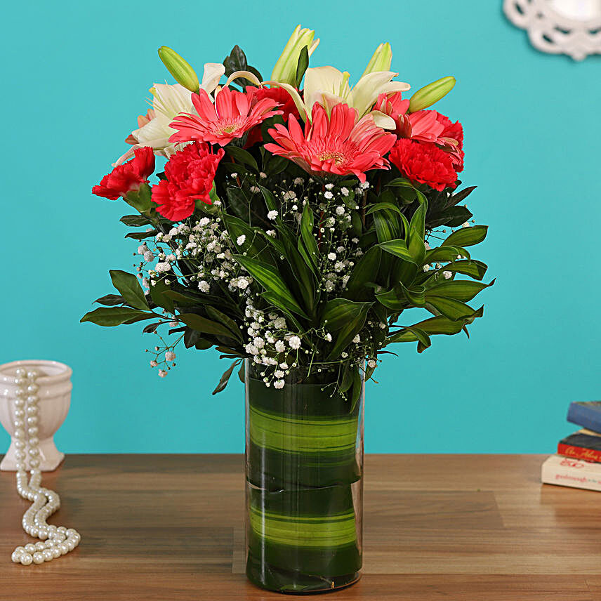 Classic Flowers Vase Arrangement