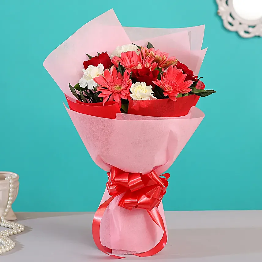 online auspicious flower bouquet:Send Mixed Flowers