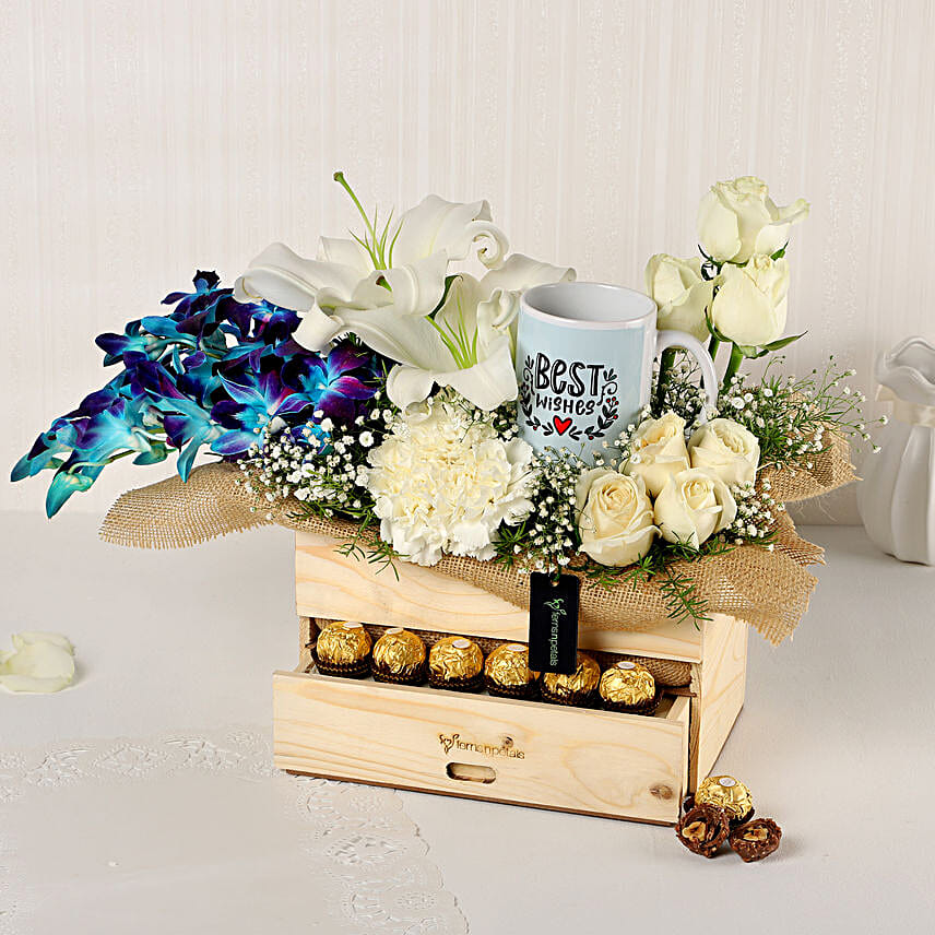 Dreamy Blues & Whites Basket