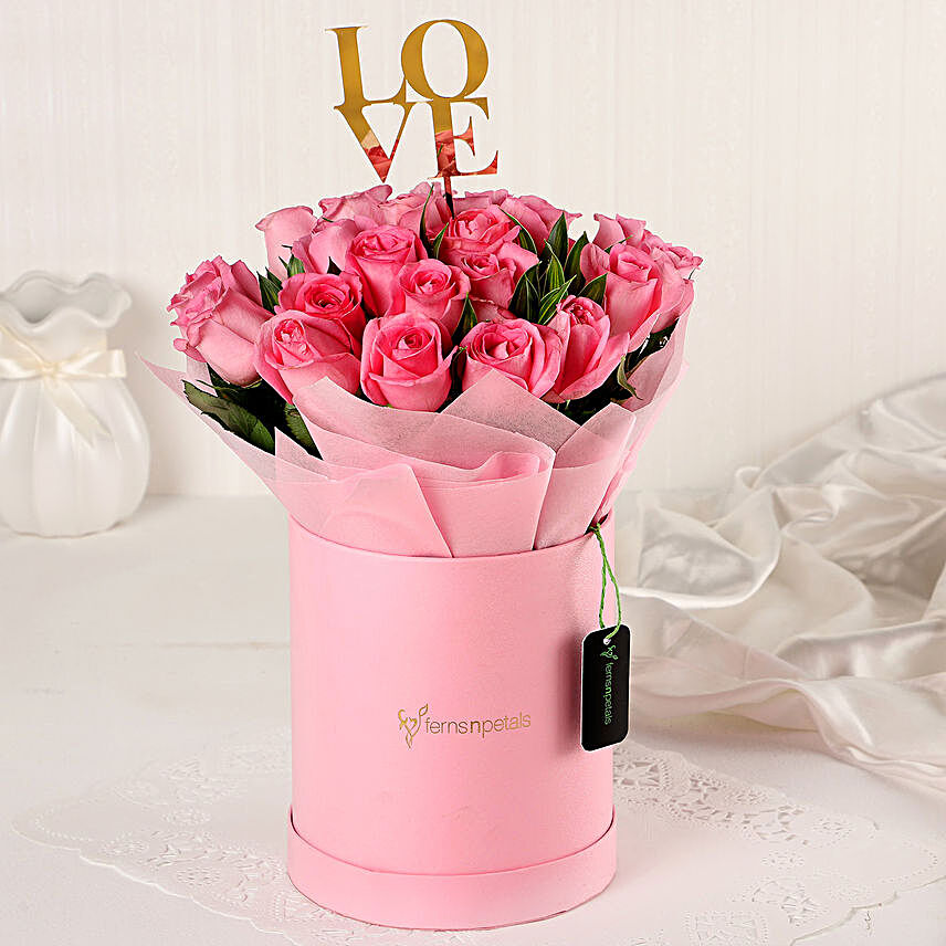 21 Aqua Pink Roses Pink FNP Box