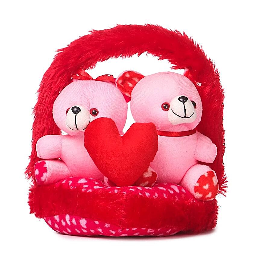 Online Couple Love Teddy:Send Valentines Day Soft toys