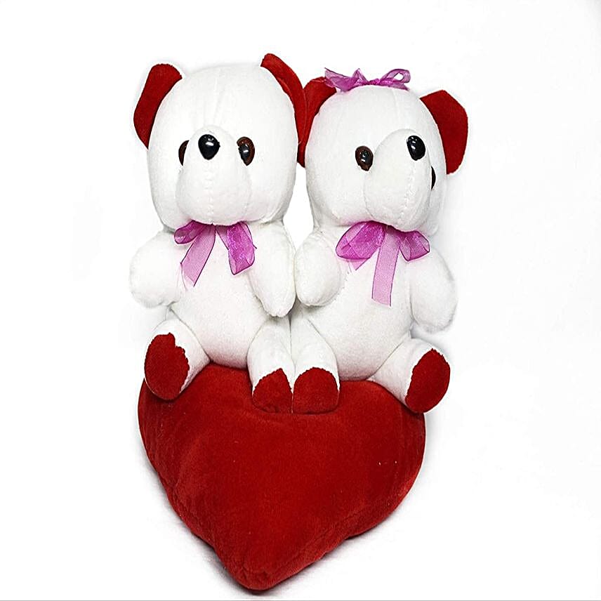 Valentines White Couple Teddy Bear