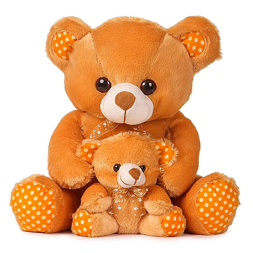 Brown Mother & Baby Teddy Bear
