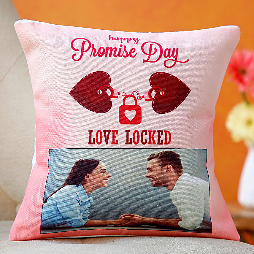 Personalised Happy Promise Day Cushion