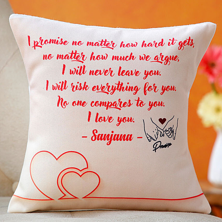 Personalised Promise Day Cushion