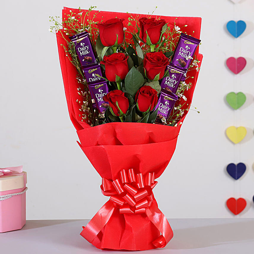 Chocolate shop rose bouquet