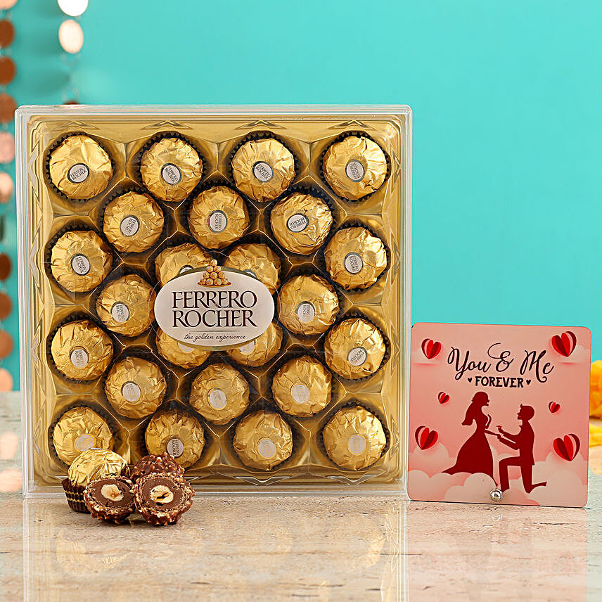You & Me Table Top With Big Box Of Ferrero Rocher