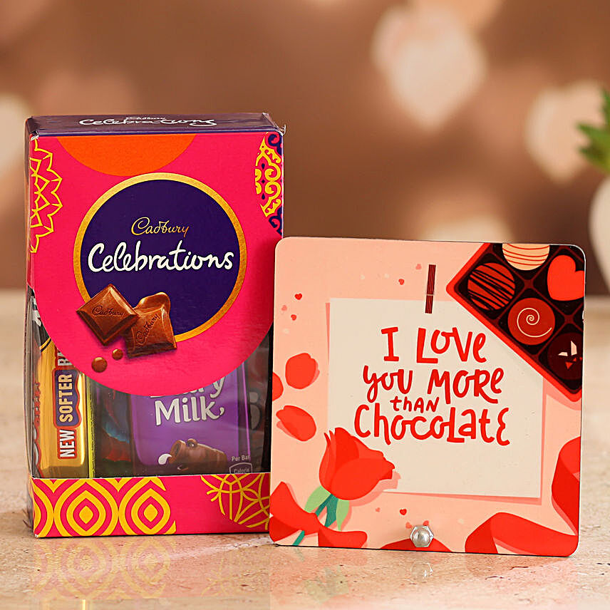 I Love You More Table Top With Cadbury Celebrations Box