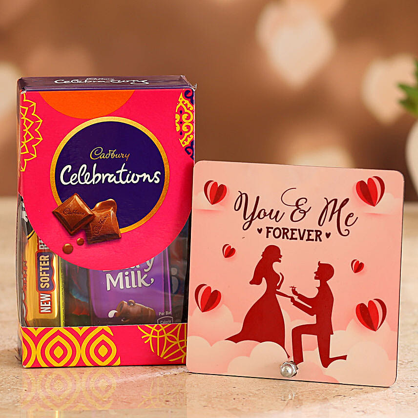 You & Me Table Top With Small Cadbury Celebrations Box