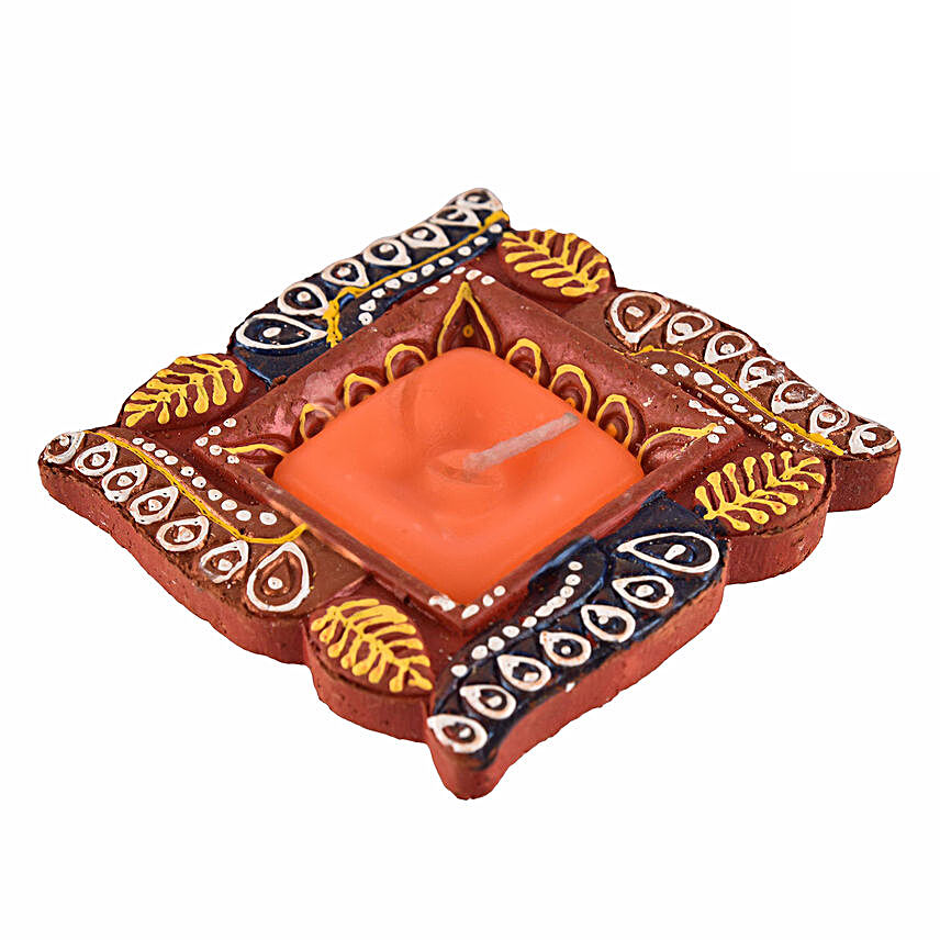 Satyamani Handmade Traditional Square Diya- Pack of 12