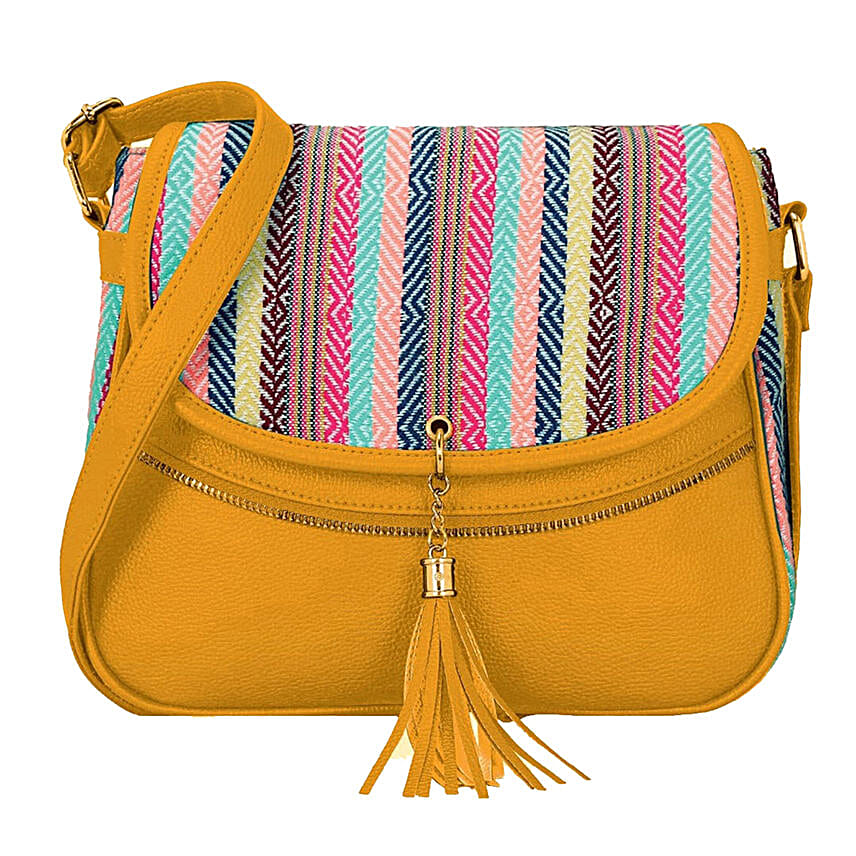 KLEIO Stylish Sling Bag- Mustard