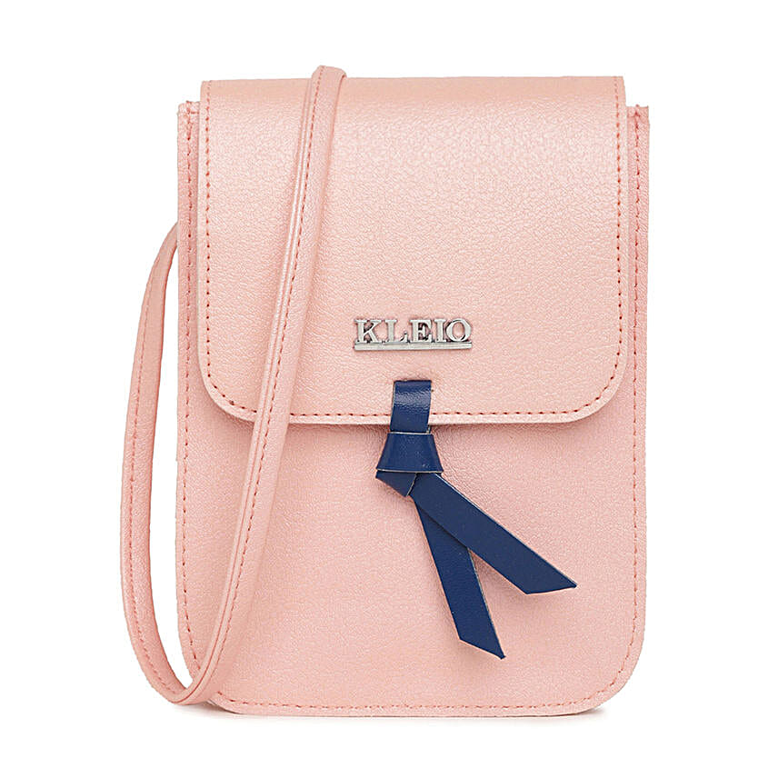 Buy Send KLEIO Trendy Mobile Pouch Sling Bag Pink Online FNP