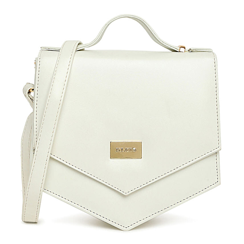 KLEIO Unique Sling Bag- White