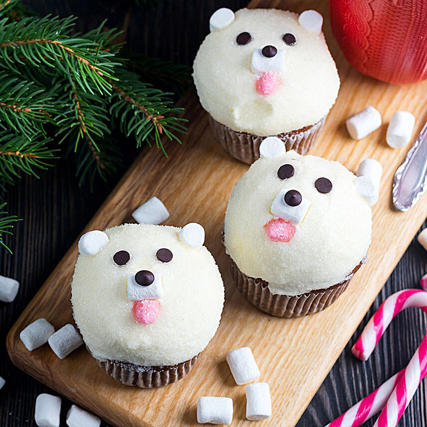 Cute Bear Cup Cake