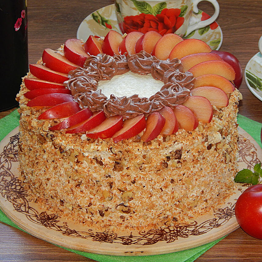 Fruit Walnut Designer Cake- 1 Kg Eggless