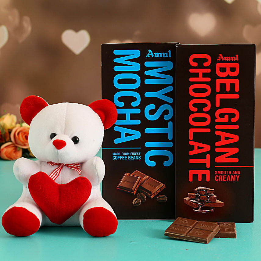 Amul Belgian & Mystic Chocolates With Teddy