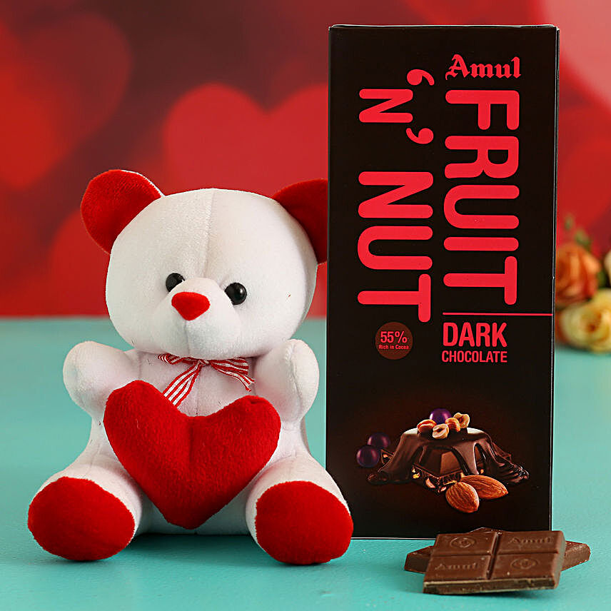 Amul Fruit N Nut Dark Chocolate With Teddy Bear