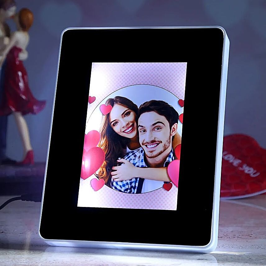 valentine theme personalised magic mirror online:Wedding Photo Frames