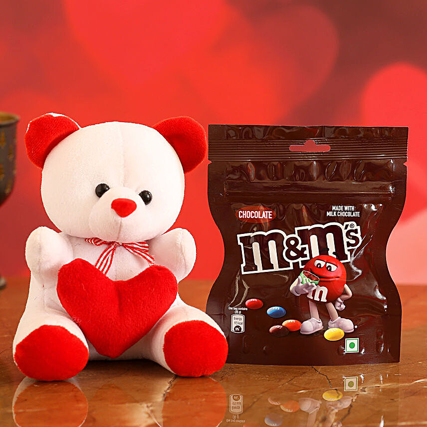 M&M's Chocolate With Red & White Teddy