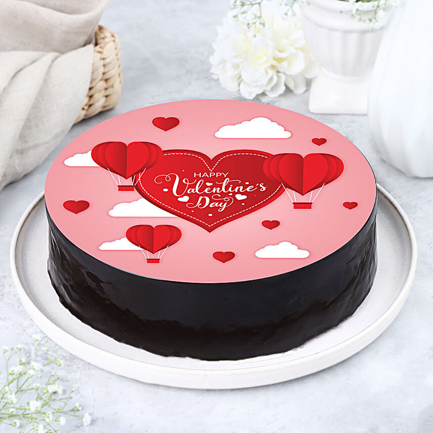 Love Is In The Air Chocolate Photo Cake