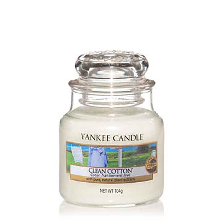 Yankee Candle Jar Clean Cotton Scented Candles- Small