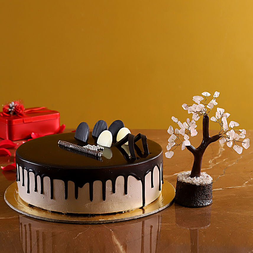 Chocolate Cream Cake & Rose Quartz Wish Tree