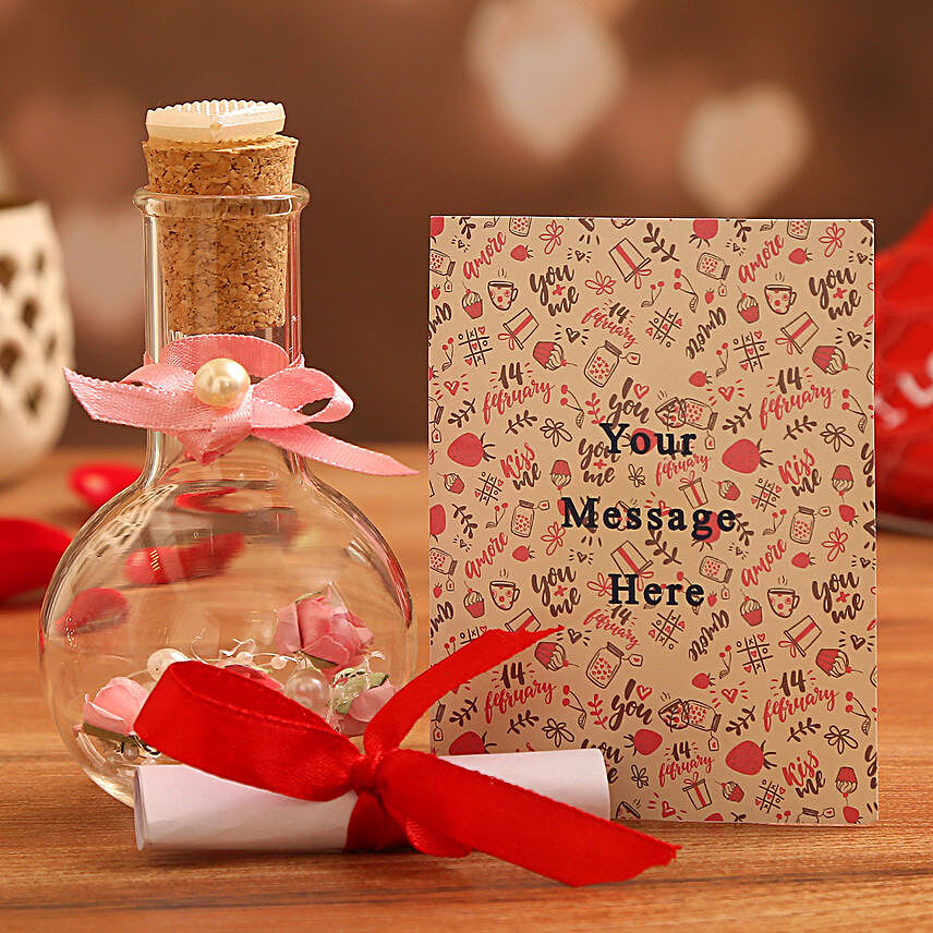 Personalised Love Message in a Pretty Bottle