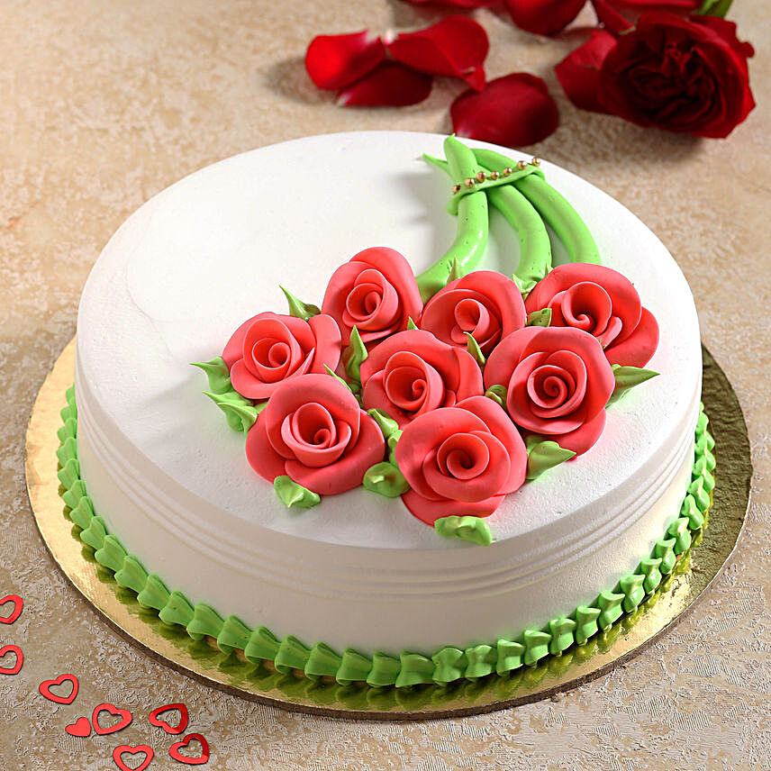 Gracious Roses Fondant Pineapple Cake:1st Anniversary Cakes